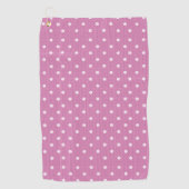 Dotty Delight Pink Golfhandtuch (Vorderseite)