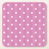 Dotty Delight Pink Rechteckiger Pappuntersetzer (Vorderseite)