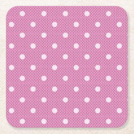 Dotty Delight Pink Rechteckiger Pappuntersetzer