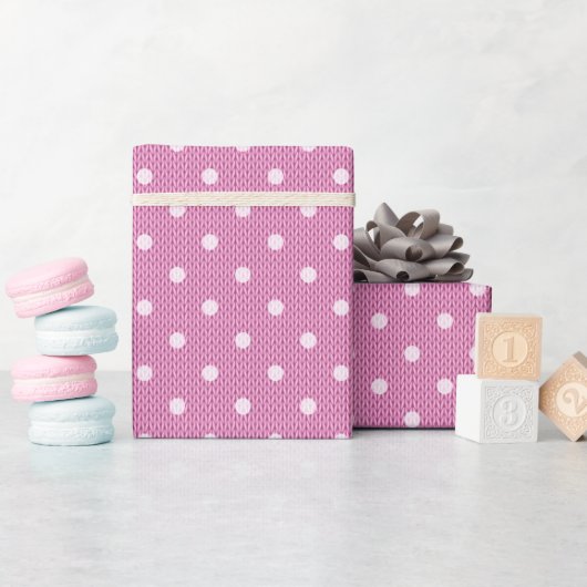 Dotty Delight Pink Wrapping Paper Geschenkpapier (Babyparty)