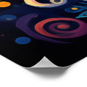 Dotty Delight: Rainbow Doodle Bunny Poster (Ecke)