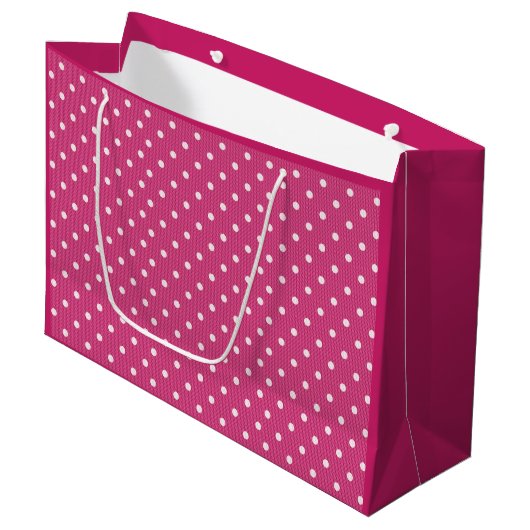 Dotty Delight Red Große Geschenktüte (Vorderseite Schrägansicht)