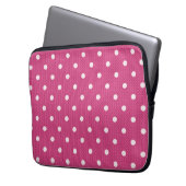 Dotty Delight Red Laptopschutzhülle (Vorderseite Links)
