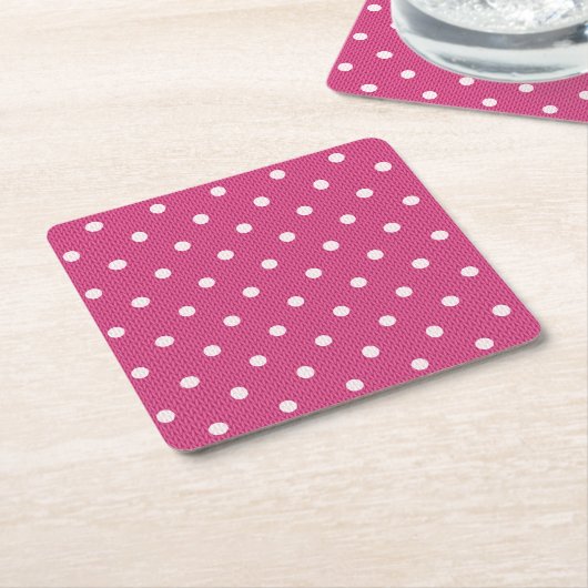 Dotty Delight Red Rechteckiger Pappuntersetzer (angewinkelt)
