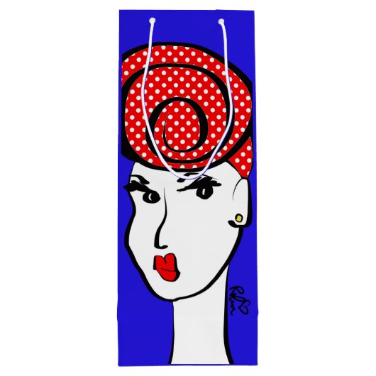 Dotty Divine Weinfutterbeutel Geschenktüte Für Weinflaschen (Rückseite)