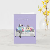 Dotty Dog and Kitty Lass uns bald aufholen Karte (Gelbe Blume)