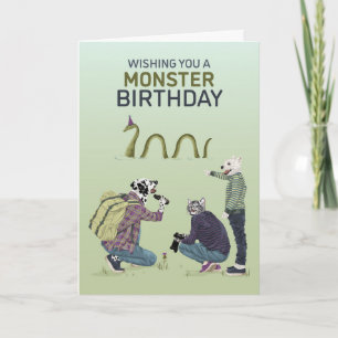 Dotty Dog Dalmatiner Loch Ness Monster Geburtstag Karte