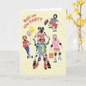Dotty Dog Pets Roll auf Party Geburtstag Karte (Gelbe Blume)