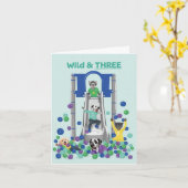 Dotty Dog Wild & Three Soft Play Ball Pit Geburtst Karte (Gelbe Blume)