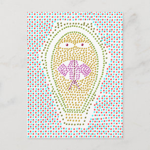 Dotty Egyptian Cobra Postcard Postkarte