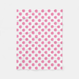 dotty Entwurf der rosa Tupfen des Aquarells Fleecedecke