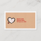 Dotty Hearts kraft Platzkarte (Rückseite)