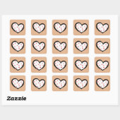 Dotty Hearts kraftSquare Sticker (Blatt)