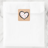 Dotty Hearts kraftSquare Sticker (Tasche)