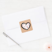 Dotty Hearts kraftSquare Sticker (Umschlag)