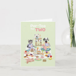 Dotty Hund Age Two Birthday Tee Party Karte