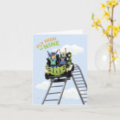 Dotty Hund Fly High Rollercoaster Neunten Geburtst Karte (Gelbe Blume)