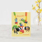 Dotty Hund Soft Play Roar Sie sind vier Karte (Gelbe Blume)