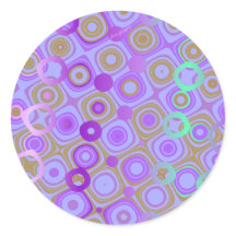 Dotty Lila 1 Classic Round Sticker AH2010