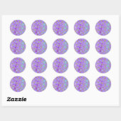 Dotty Lila 1 Classic Round Sticker AH2010 (Blatt)