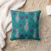 Dotty Llama auf Aquamarin Kissen (Decke)
