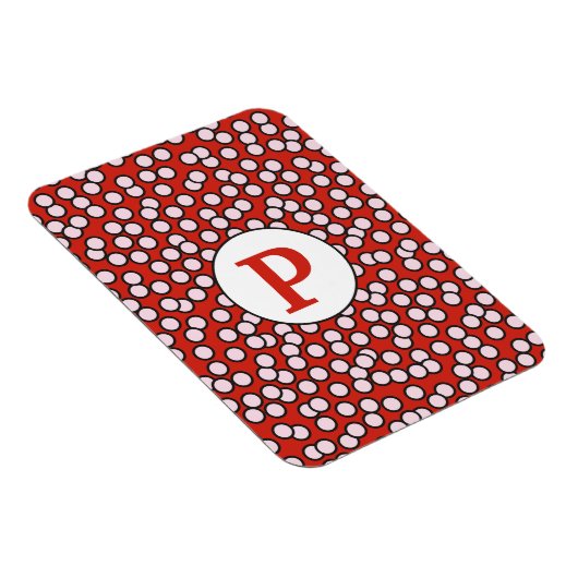 Dotty Monogram Muster Magnet (Rechte Seite)