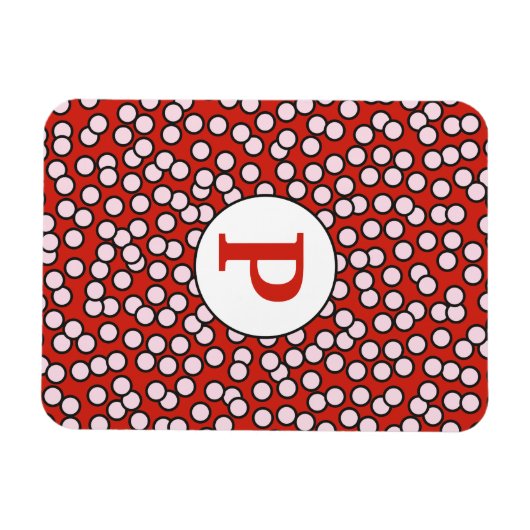 Dotty Monogram Muster Magnet (Horizontal)