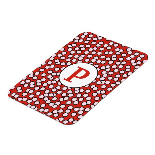 Dotty Monogram Muster Magnet (Linke Seite)