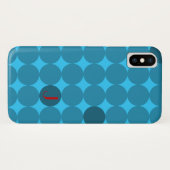 Dotty Monogramm im Rot und im Aqua Case-Mate iPhone Hülle (Rückseite (Horizontal))