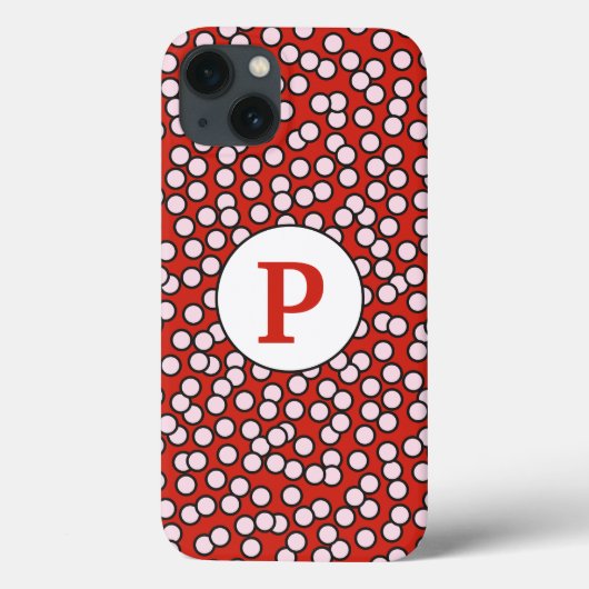 Dotty Monogramm-Muster Case-Mate iPhone Hülle (Rückseite)