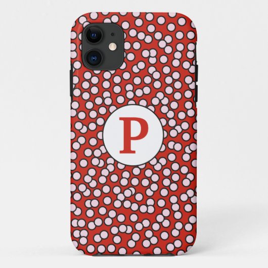 Dotty Monogramm-Muster Case-Mate iPhone Hülle (Rückseite)