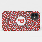 Dotty Monogramm-Muster Case-Mate iPhone Hülle (Rückseite (Horizontal))