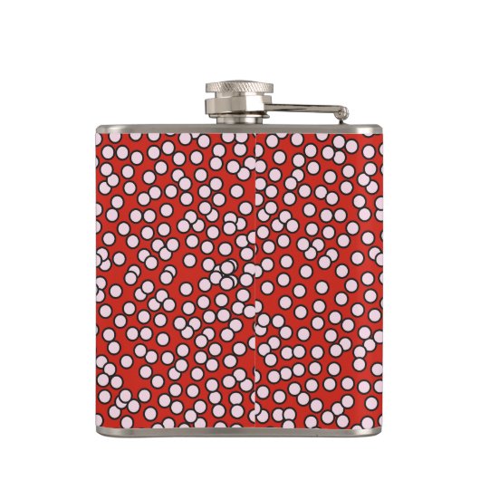 Dotty Monogramm-Muster Flachmann (Rückseite)