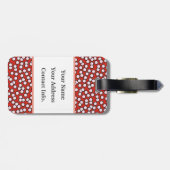 Dotty Monogramm-Muster Gepäckanhänger (Rückseite horizontal)