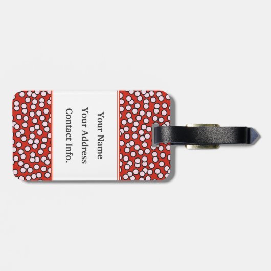 Dotty Monogramm-Muster Gepäckanhänger (Rückseite horizontal)