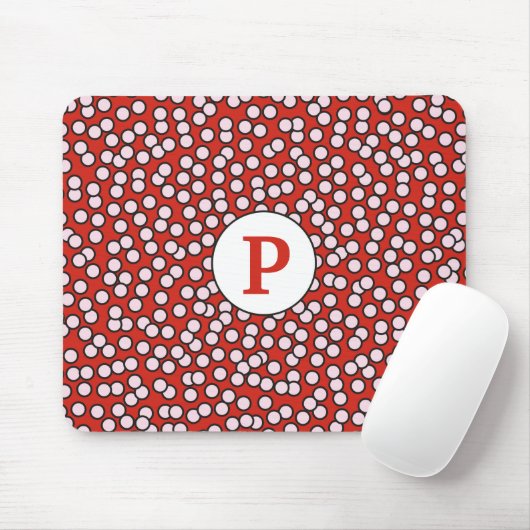 Dotty Monogramm-Muster Mousepad (Mit Mouse)