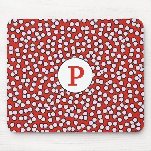 Dotty Monogramm-Muster Mousepad (Vorne)