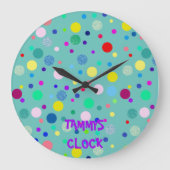 Dotty Name Clock Große Wanduhr (Vorderseite)