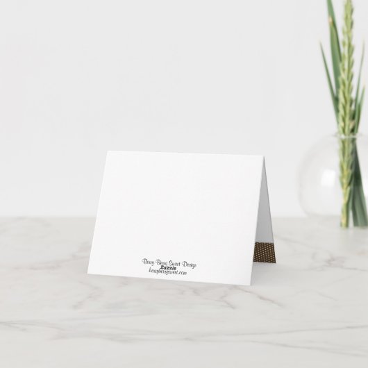 Dotty Owls Baby Danke-Karte Dankeskarte (Rückseite)