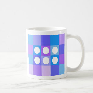 Dotty Quadrate und Kreise - Englische Tee-Tasse Kaffeetasse
