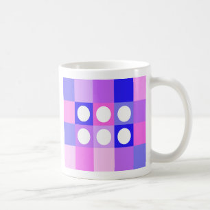 Dotty Quadrate und Kreise - Englische Tee-Tasse Kaffeetasse