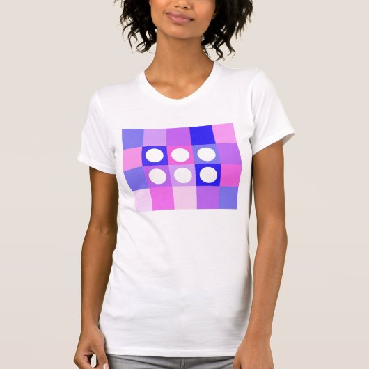 Dotty Quadrate und Kreise T-Shirt (Vorderseite)