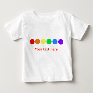 Dotty rainbow - anpassen baby t-shirt