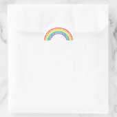 Dotty Rainbow Runder Aufkleber (Tasche)