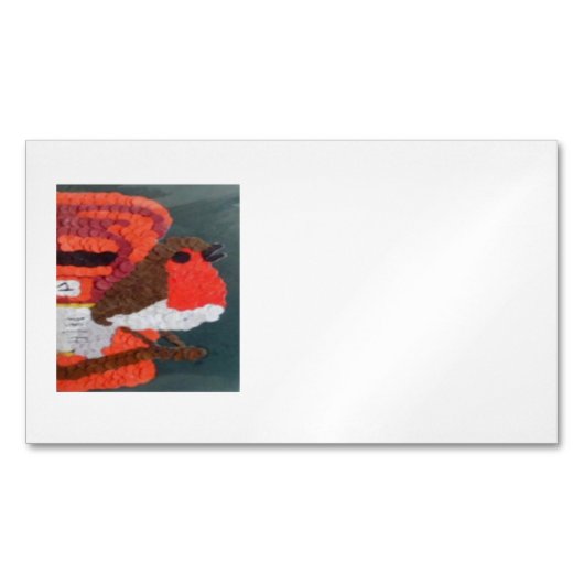 Dotty Robin Magnet Mini Business Card (Vorderseite)
