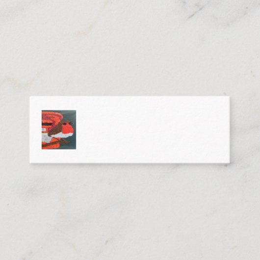 Dotty Robin Mini Business Card Visitenkarte (Vorderseite)