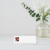 Dotty Robin Mini Business Card Visitenkarte (Stehend Vorderseite)