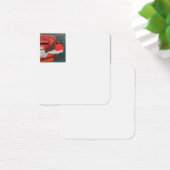 Dotty Robin Square Business Card (Schreibtisch)
