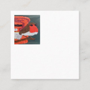 Dotty Robin Square Calling Card Telefonnummerkarte