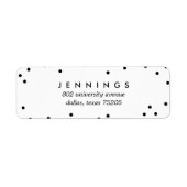 Dotty Rücksendeadresse Sticker // Black & White (Vorne)